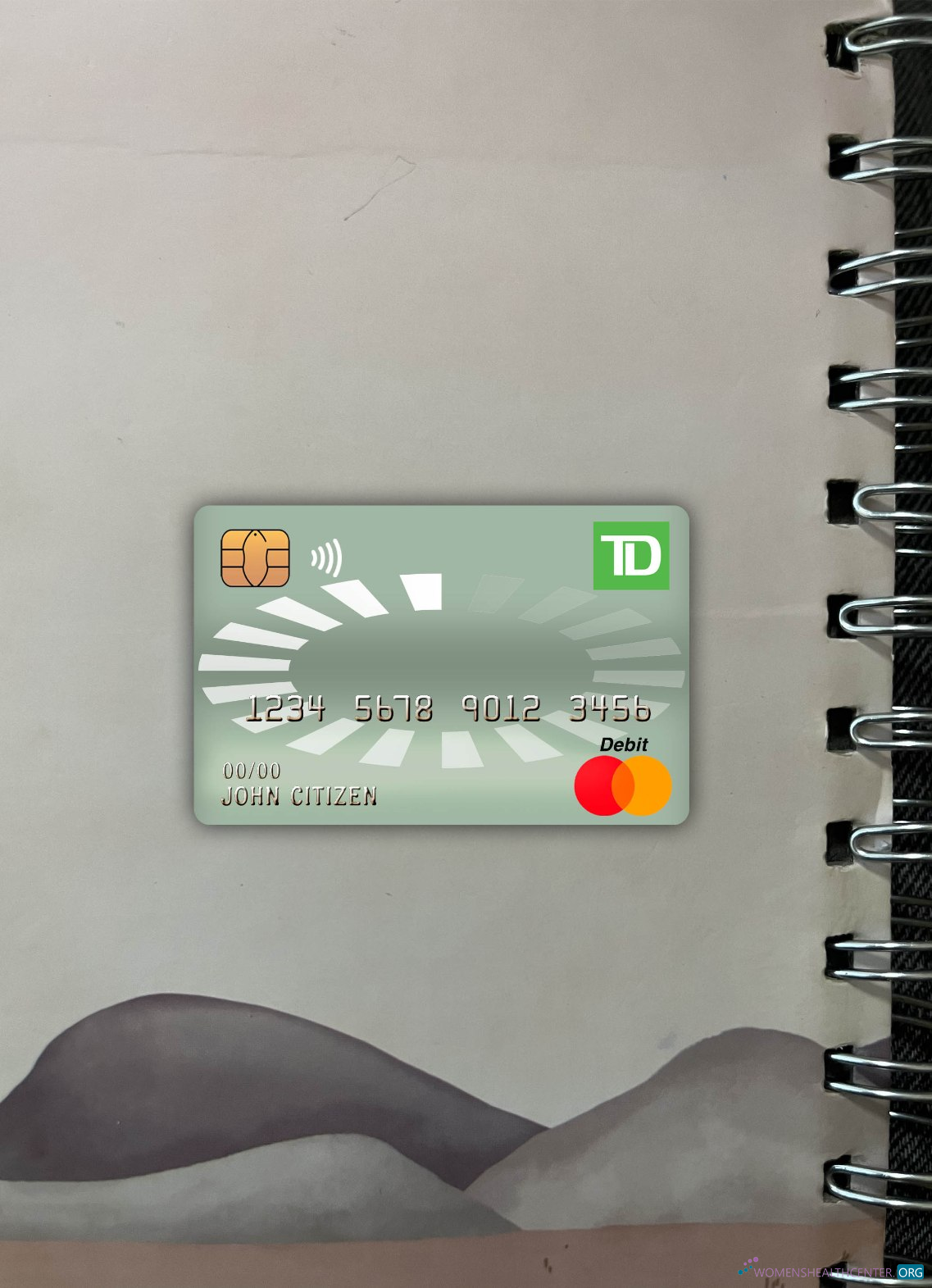Download Canada TD master debit card photolook front Photoshop template